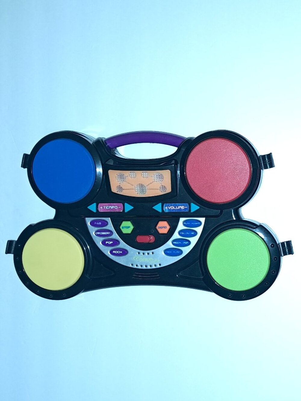 WinFun Portable Light Up Boppin Beats Electronic Drum Set Tempo & Volume Control
